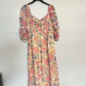 Lush Floral Midi dress